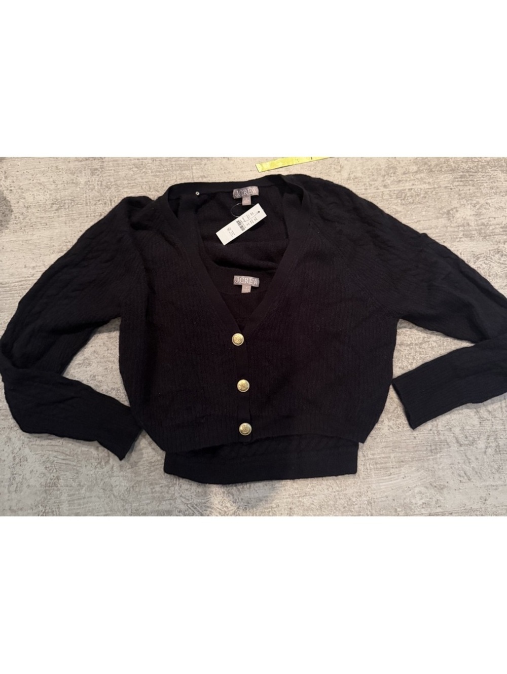 NWT J.Crew Cropped Ribbed Alpaca Wool Sweater Cardigan-Tank Set sz M